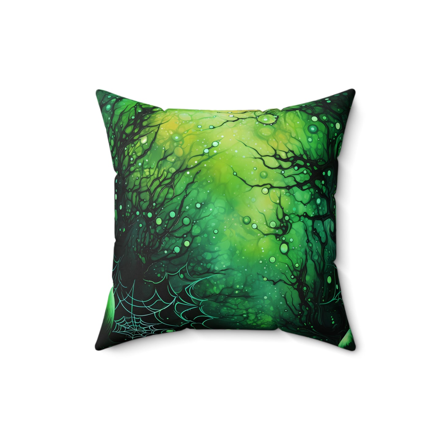 Halloween Theme Spun Polyester Square Pillow, Festive and Perfect Halloween Theme Decor for Home, Halloween Accent for Any Room