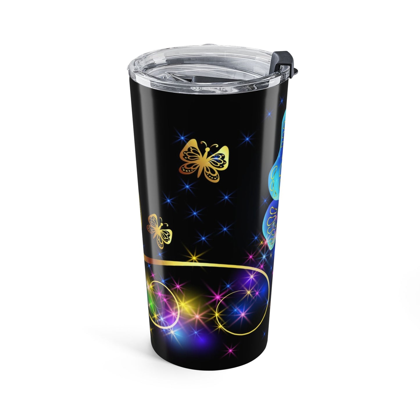 Butterfly Design Tumbler 20oz - On-The-Go Hydration Gift