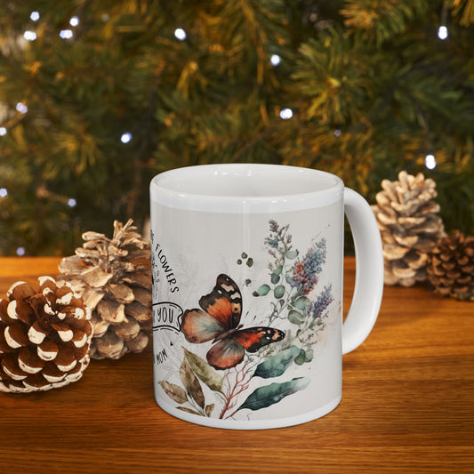 Mother's Day Floral Ceramic Mug - I'd Pick You, Love You Mom - 11oz & 15oz Options