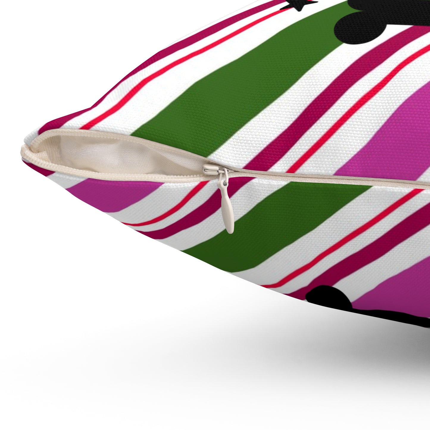 Christmas Dog Theme Spun Polyester Square Pillow, Dog Lover's Christmas Quote, Pet Lover's Christmas Decor for Home and Office, Animal Lover's Holiday Decor