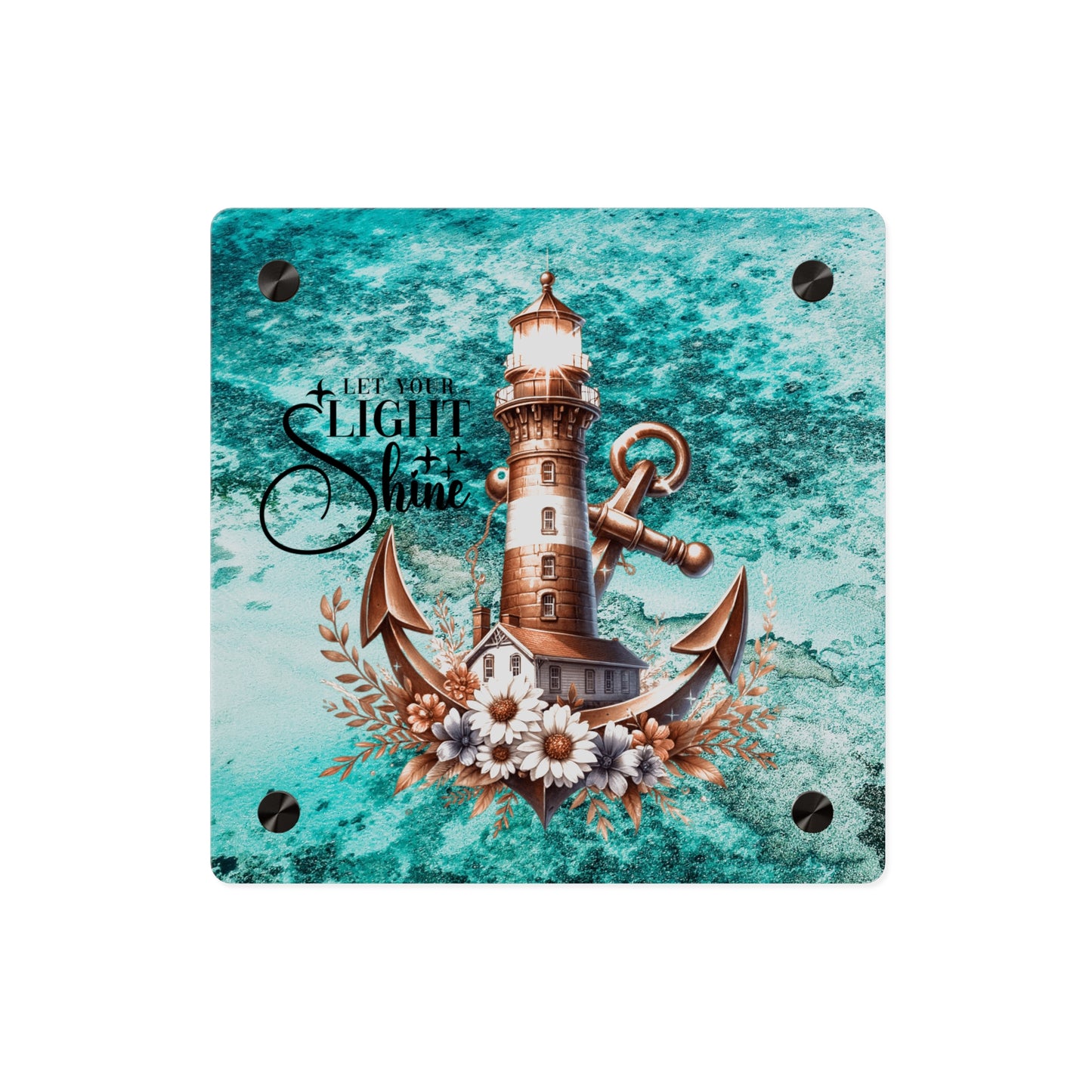 Nautical Acrylic Wall Art Panel - "Let Your Light Shine" Home Decor