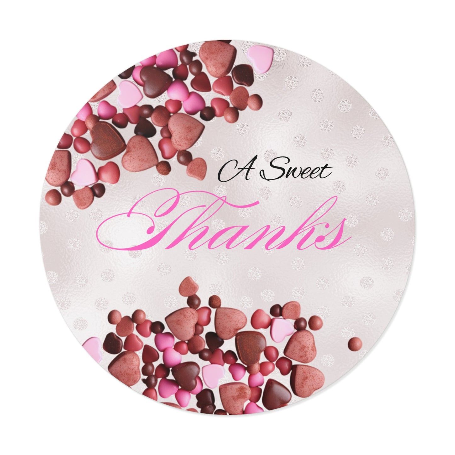 Sweet Heart Round Vinyl Stickers - Perfect For Personalized Wedding Favors, Cute Thank You Stickers, Heart Theme Party Labels, Custom Stickers for [...]