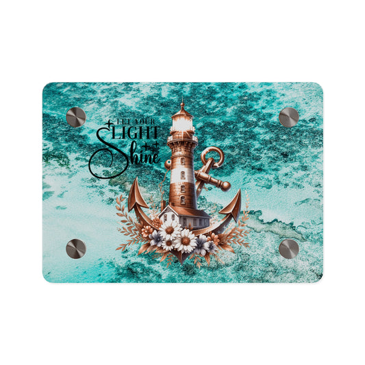 Nautical Acrylic Wall Art Panel - "Let Your Light Shine" Home Decor