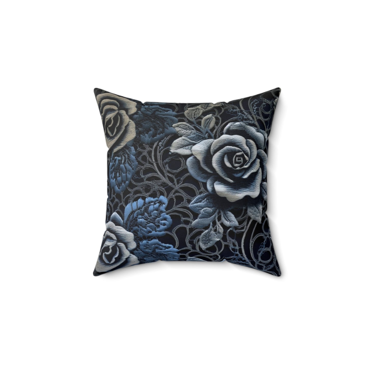 Elegant Gothic Floral Throw Pillow, Home Decor Accent Pillow, Couch Cushion, Gift for Her, Living Room Decor