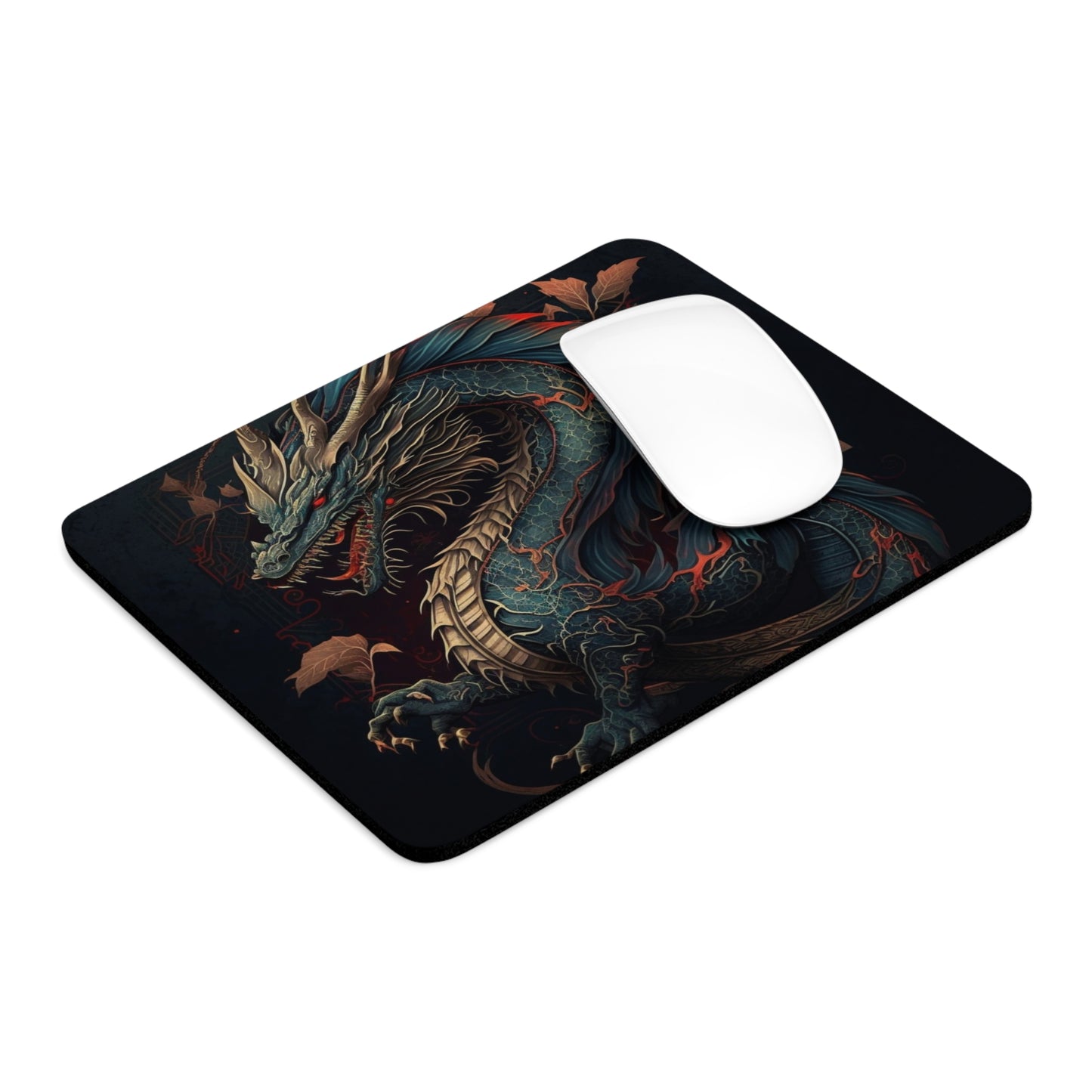 Majestic Dragon Desk Mouse Pad | Gaming Accessory | Perfect Gift for Gamers and Fantasy Lovers