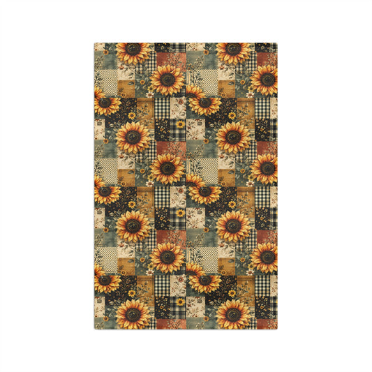 Sunflower Patchwork Microfiber Tea Towel