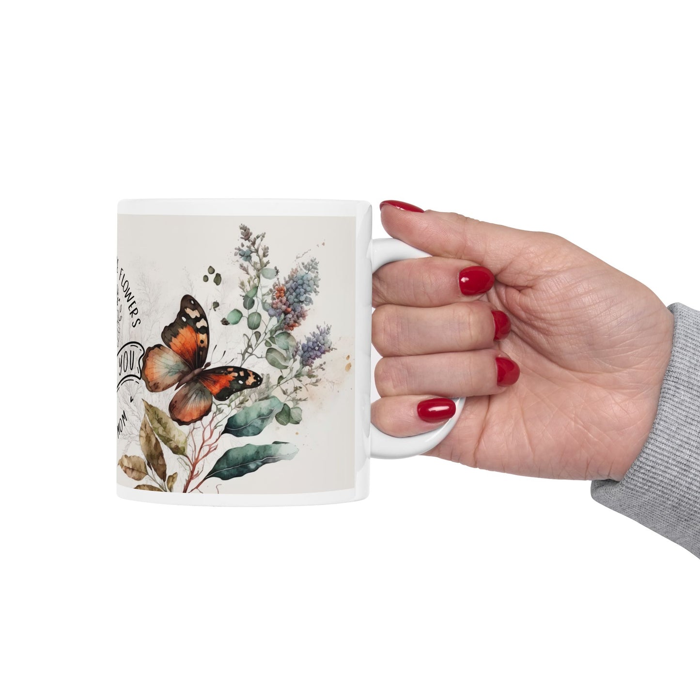 Mother's Day Floral Ceramic Mug - I'd Pick You, Love You Mom - 11oz & 15oz Options