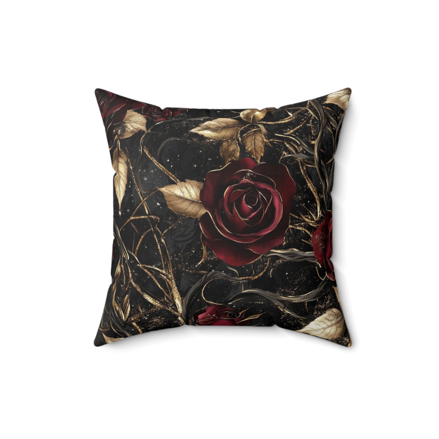 Elegant Gothic Floral Pillow, Decorative Cushion, Home Decor, Gift for Her, Living Room Styling, Halloween Decor, Valentine's Day Decoration