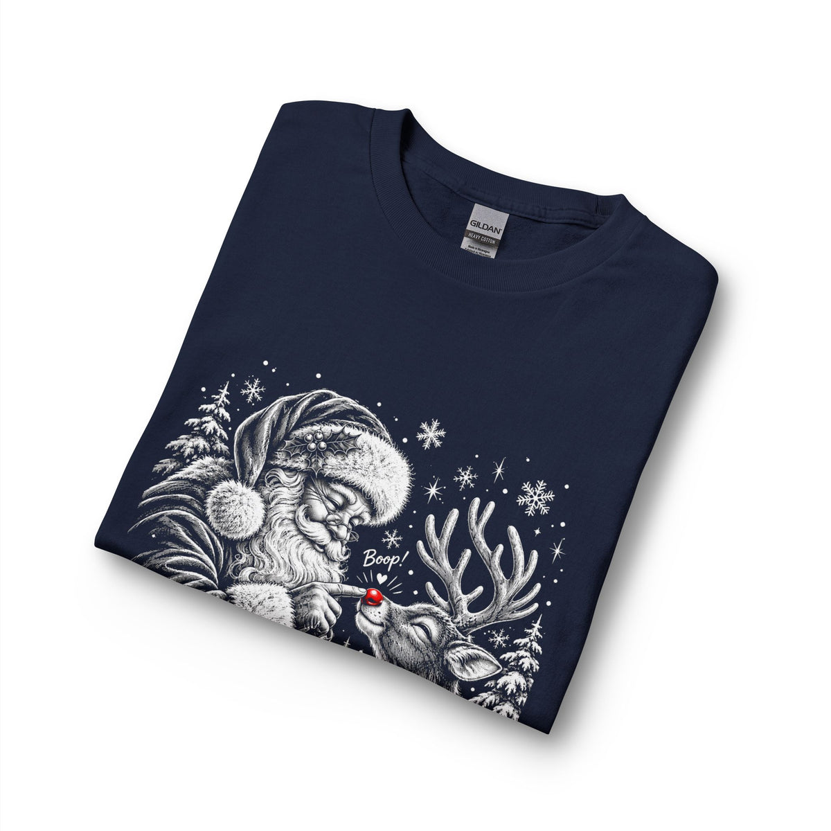 Christmas Winter Wonderland Santa & Reindeer Long Sleeve T-Shirt
