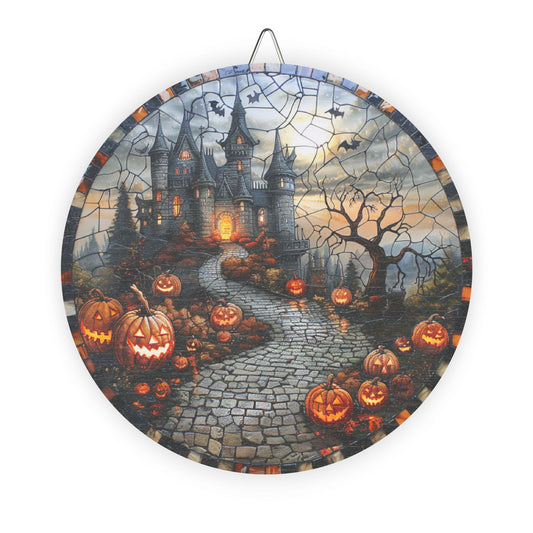 Halloween Rustic Charm Wood Sign, Spooky Wall Art, Rustic Home Decor, Pumpkin Decoration, Fall Sign for Haunted Houses