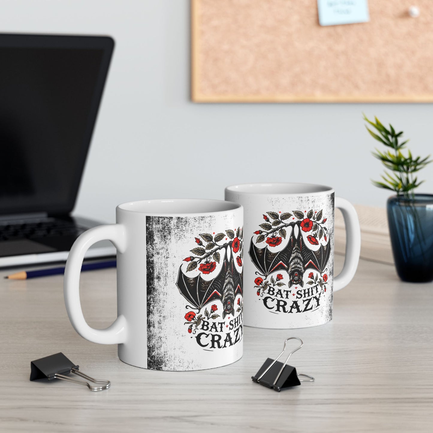 Ceramic Mug - "Baby, I'm Bat Crazy" - Gothic Coffee Mug (11oz, 15oz)