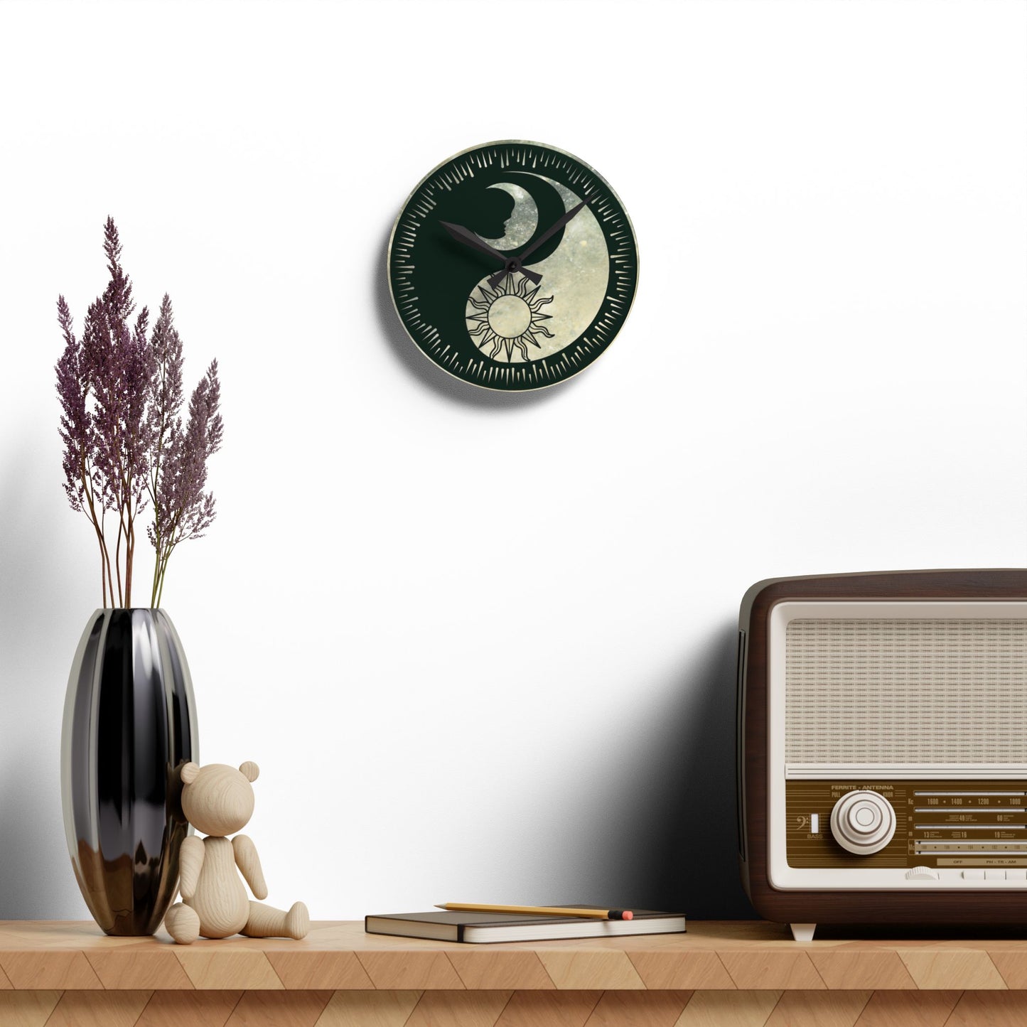 Cosmic Dance Acrylic Wall Clock - Celestial Home Decor