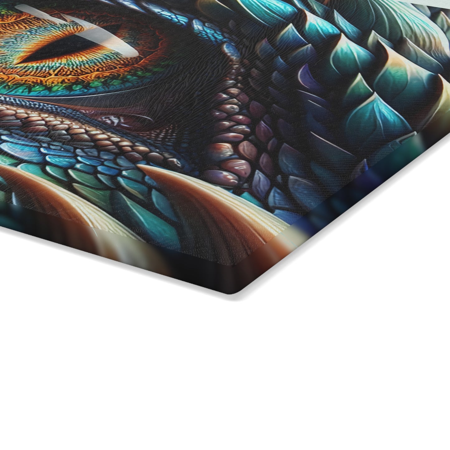 Vibrant Dragon Eye Glass Cutting Board - Perfect for Cooking Enthusiasts & Fantasy Lovers