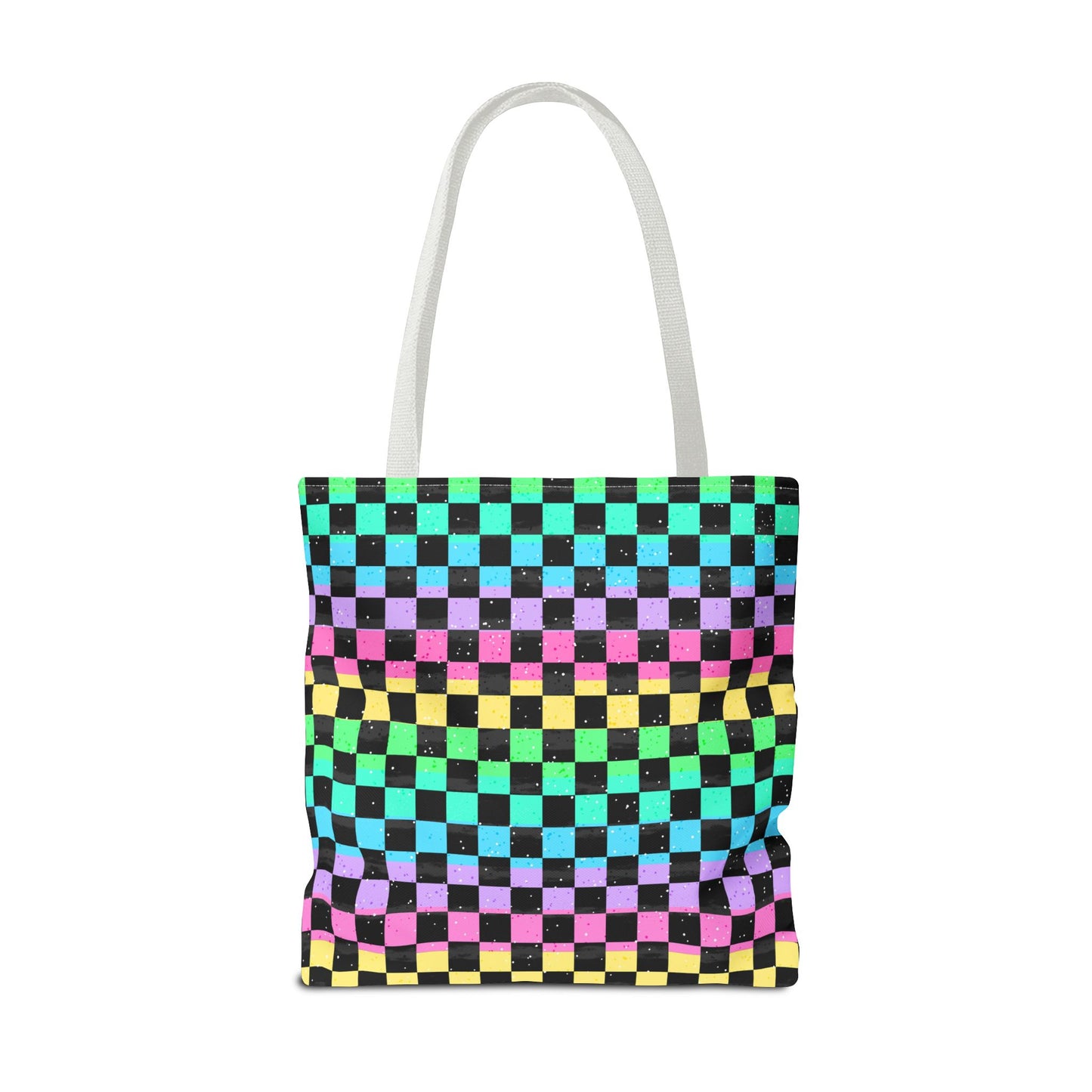 Colorful Checkerboard Tote Bag - Vibrant Reusable Shopping Bag, Eco-Friendly Gift, Summer Beach Accessory, Fashionable Everyday Tote