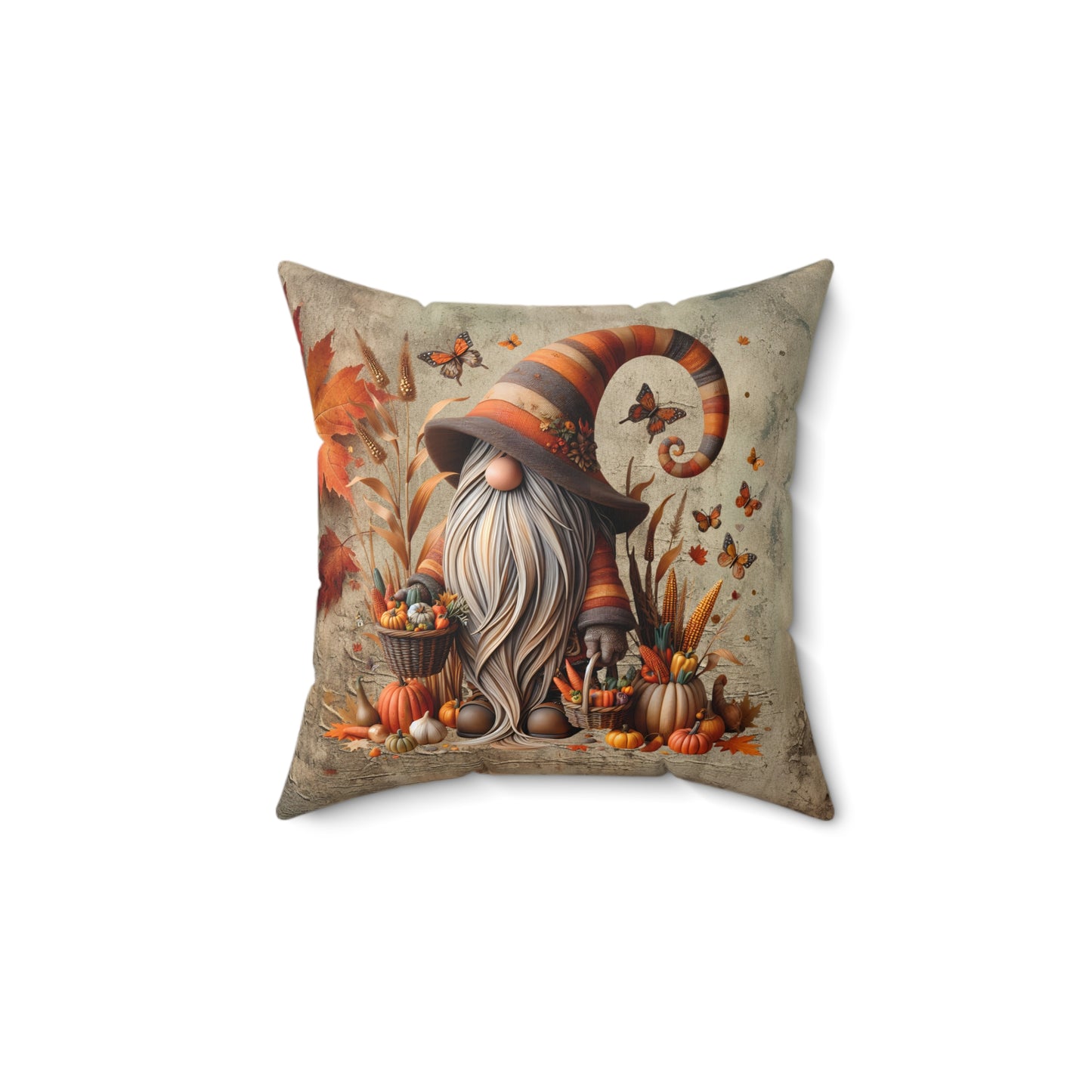 Autumn Gnome Pillow, Cozy Home Decor, Fall Cushion, Harvest Gift, Seasonal Accent Pillow, Thanksgiving Decor, Gnome Design