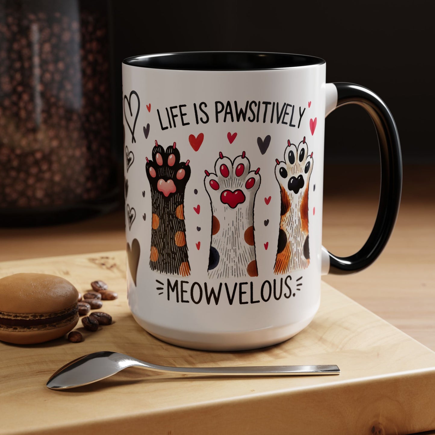 Coffee Mug - Humorous Stylish Cat Saying Mug, Gift Mug for Cat Lovers, Animal Lover Gift Idea, Housewarming Gift