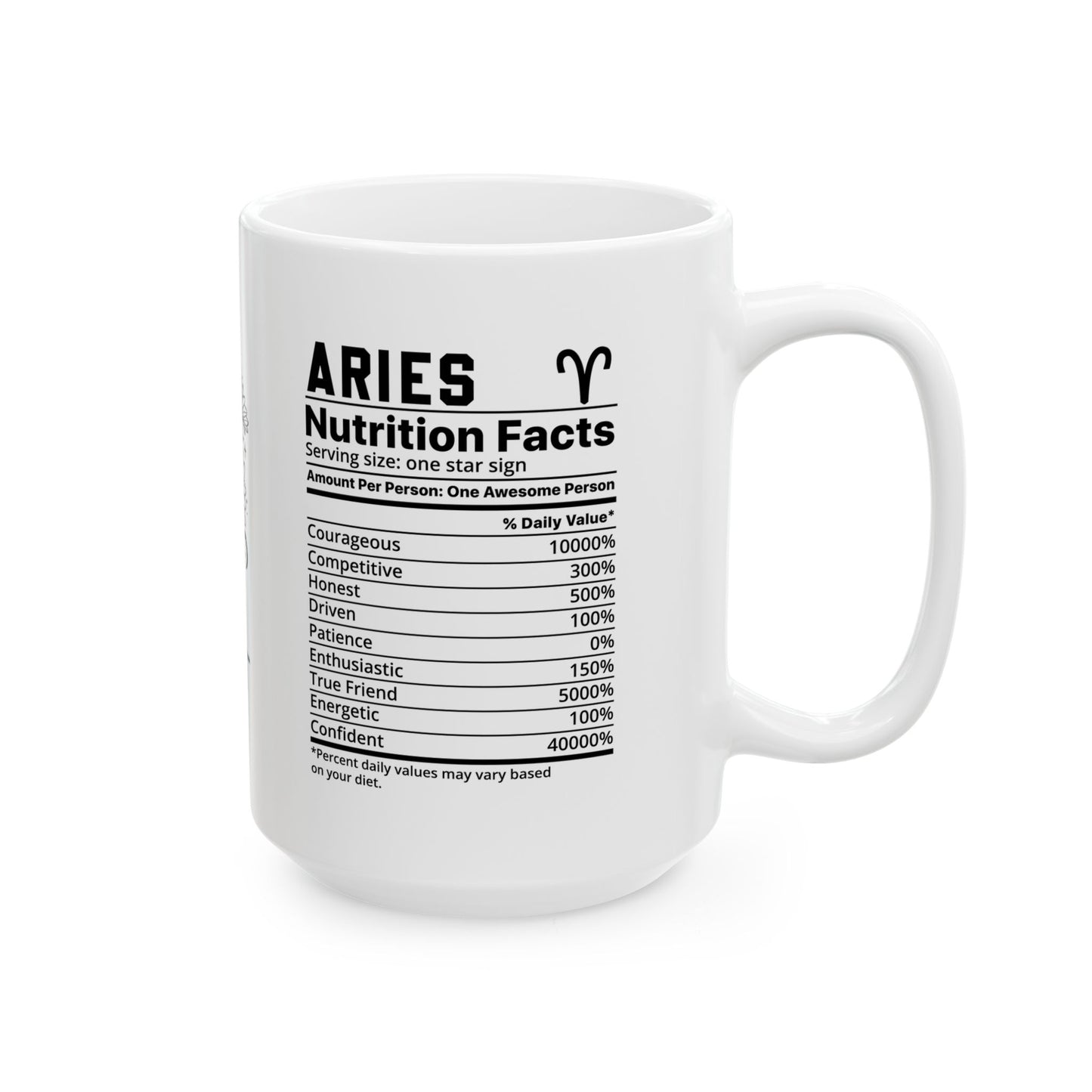 Zodiac Aries Ceramic Coffee Mug (11oz, 15oz) - Astrology Gift for Star Sign Lovers