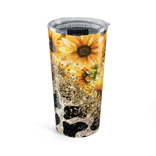 Sunflower Cow Tumbler 20oz - Cheerful Gift for Any Occasion