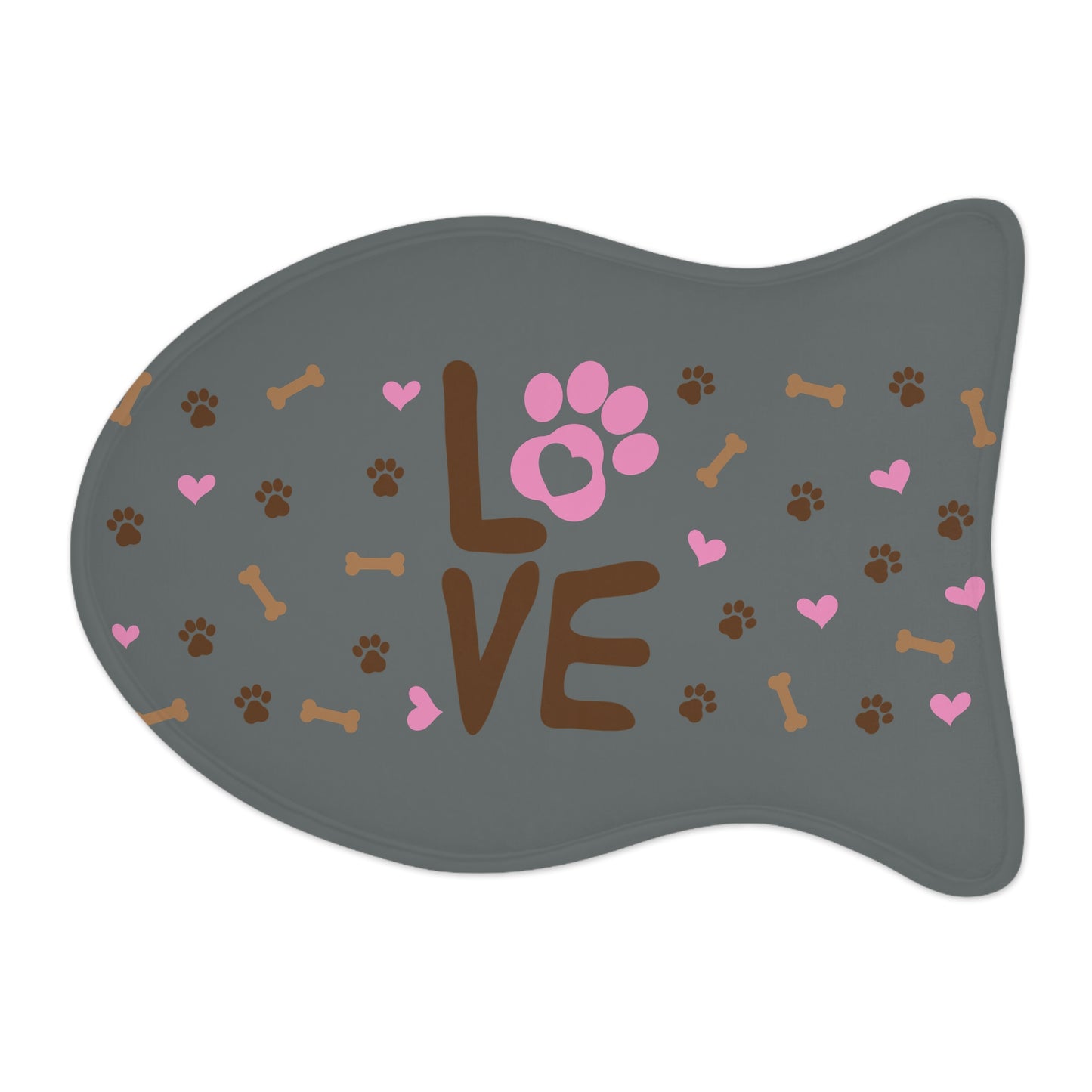 Charming Pet Feeding Mats with 'LOVE' Design, Dog & Cat Mat, Kitchen Decor, Pet Lover Gift, Puppy Feeding Station, Personalized Pet Accessory