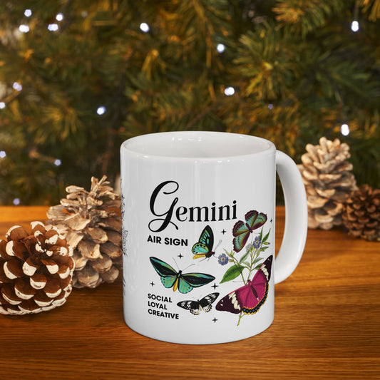 Gemini Zodiac Ceramic Mug – 11oz & 15oz – Astrology Gift for Star Sign Lovers