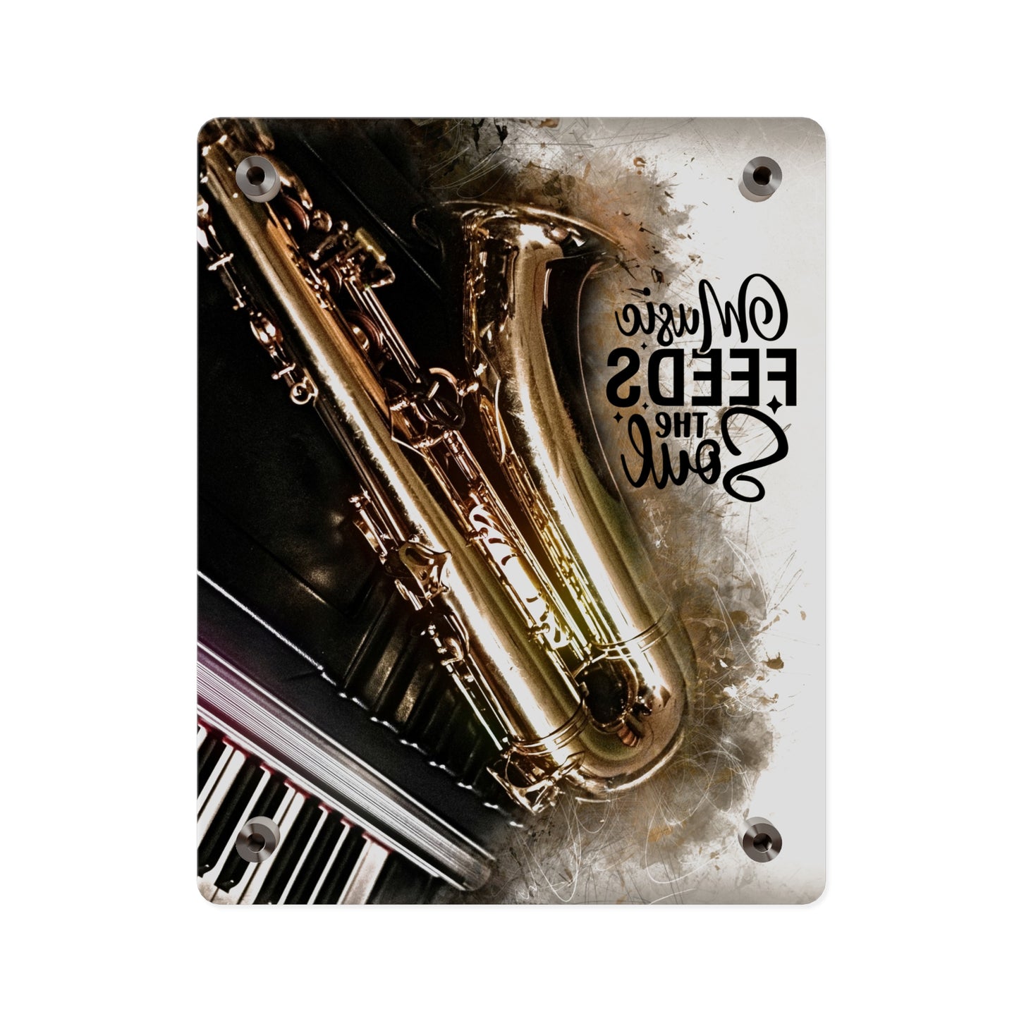 Inspirational Acrylic Wall Art Panel - "Music Feeds the Soul"