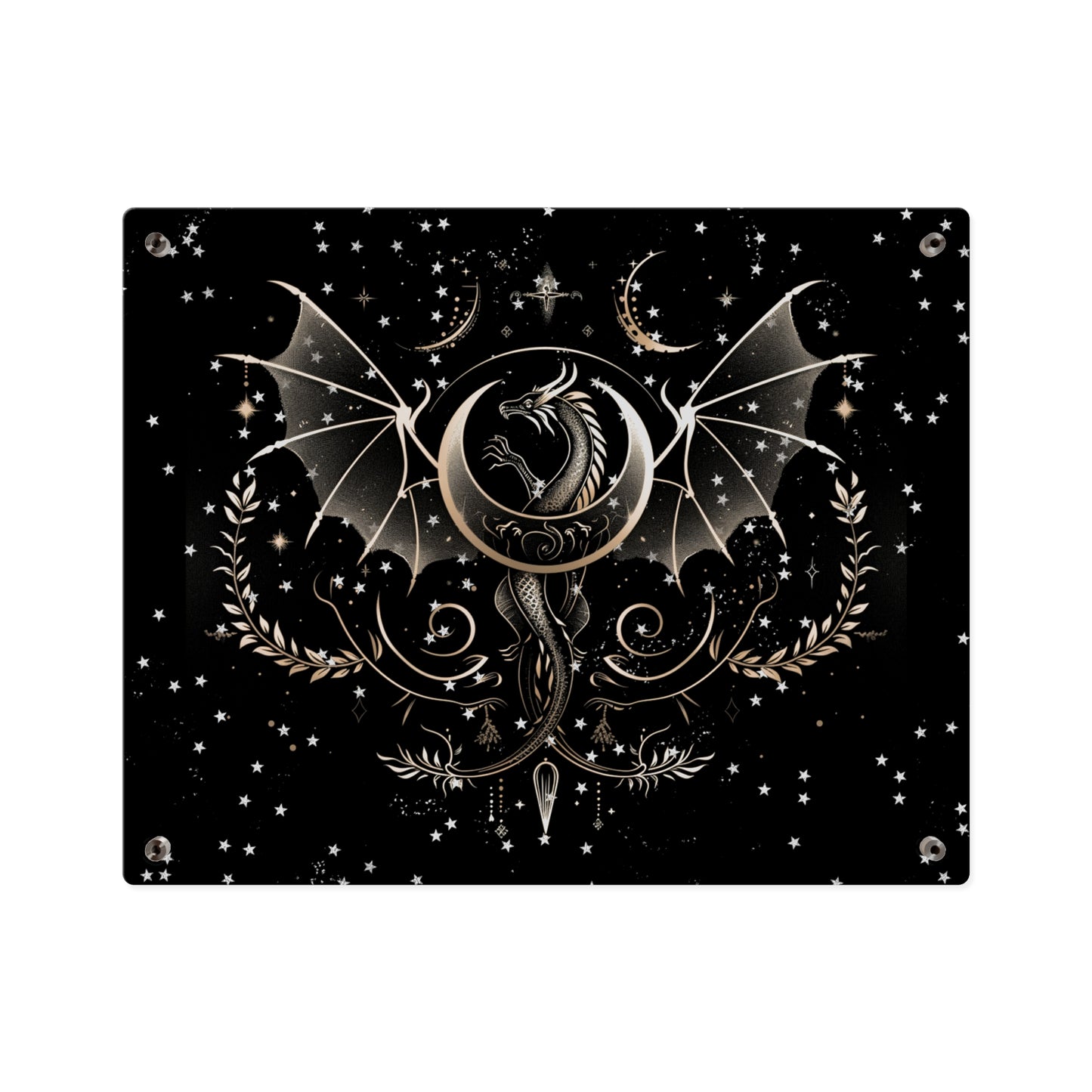 Mystical Dragon Acrylic Wall Art Panels - Celestial Decor for Fantasy Lovers