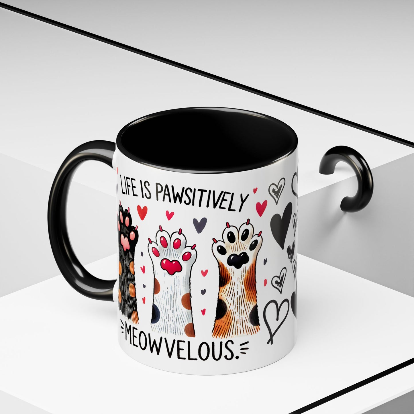 Coffee Mug - Humorous Stylish Cat Saying Mug, Gift Mug for Cat Lovers, Animal Lover Gift Idea, Housewarming Gift