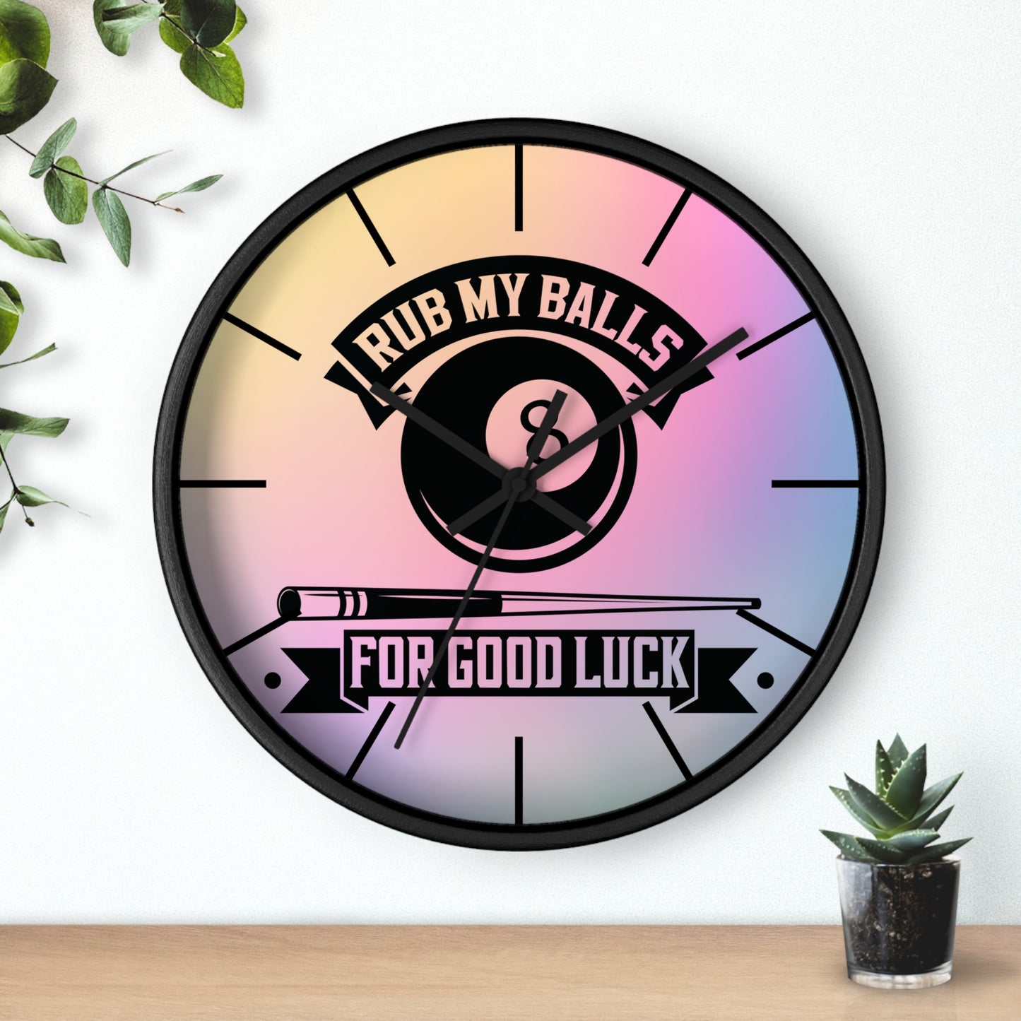 Pool Humor Quote Wall Clock - Game Room Decor Gift