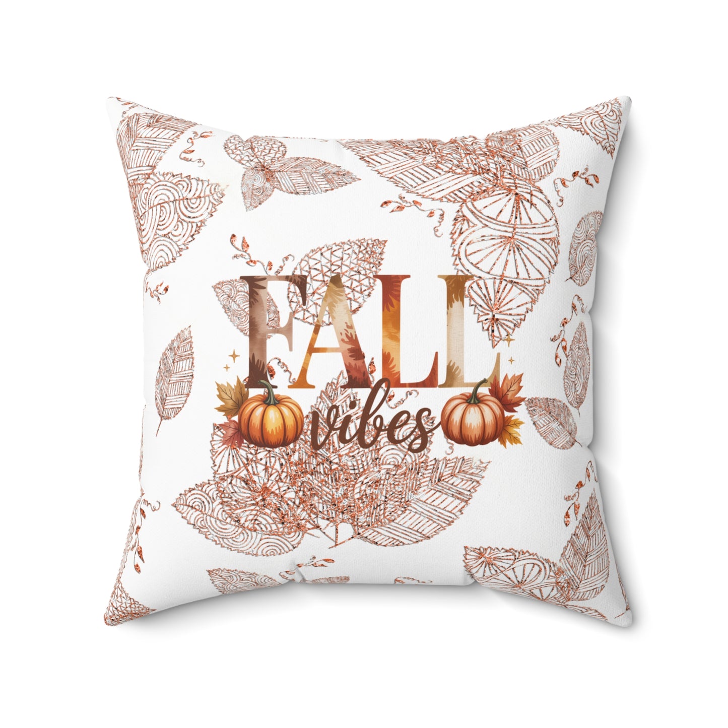 Fall Vibes Decorative Pillow, Cozy Autumn Accent, Pumpkin Decor, Seasonal Home Accent, Harvest Celebration Cushion