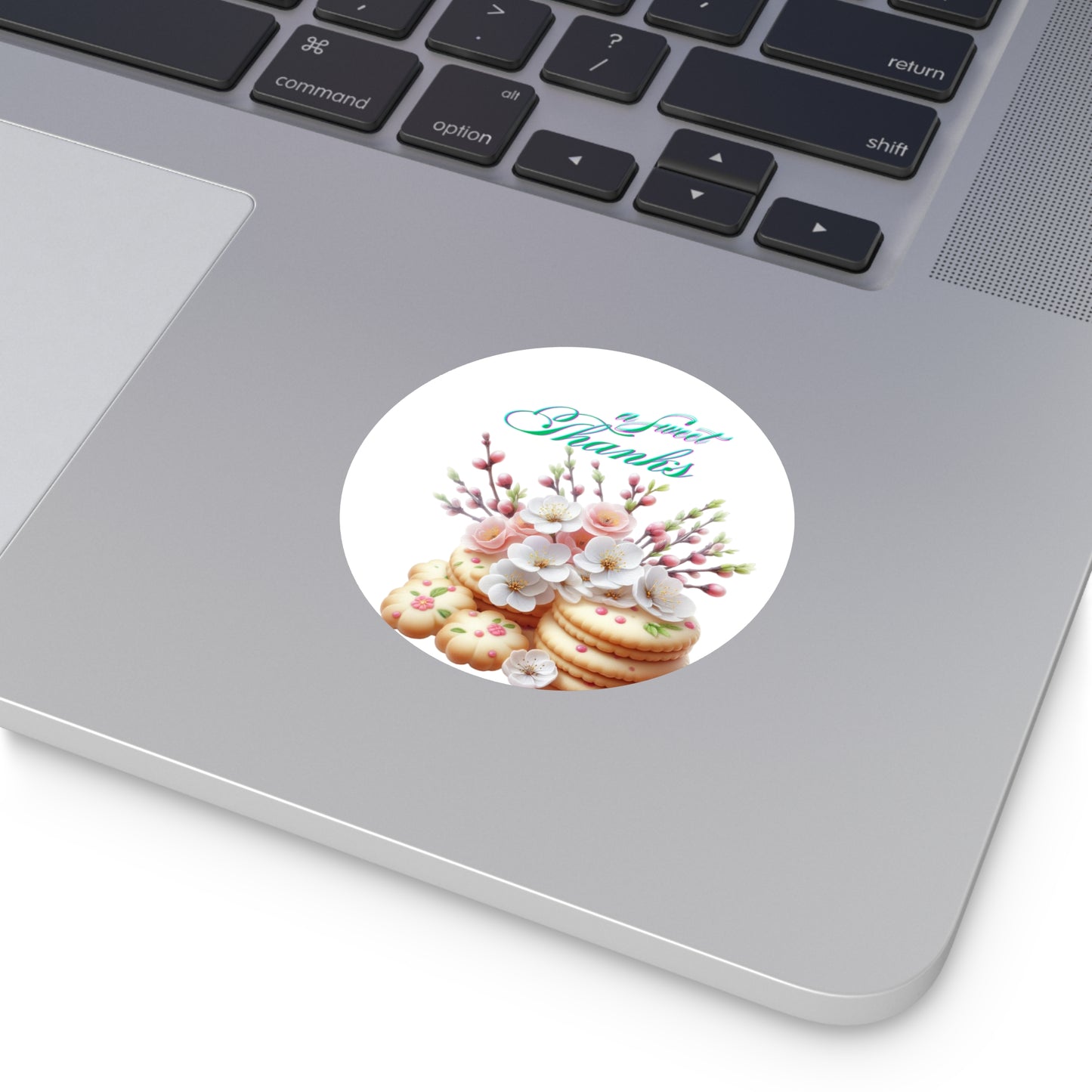 Floral Thank You Custom Vinyl Stickers, Wedding Favors, Party Decor, Personalized Gift, Cute Floral Design, Sweet Treats Decal