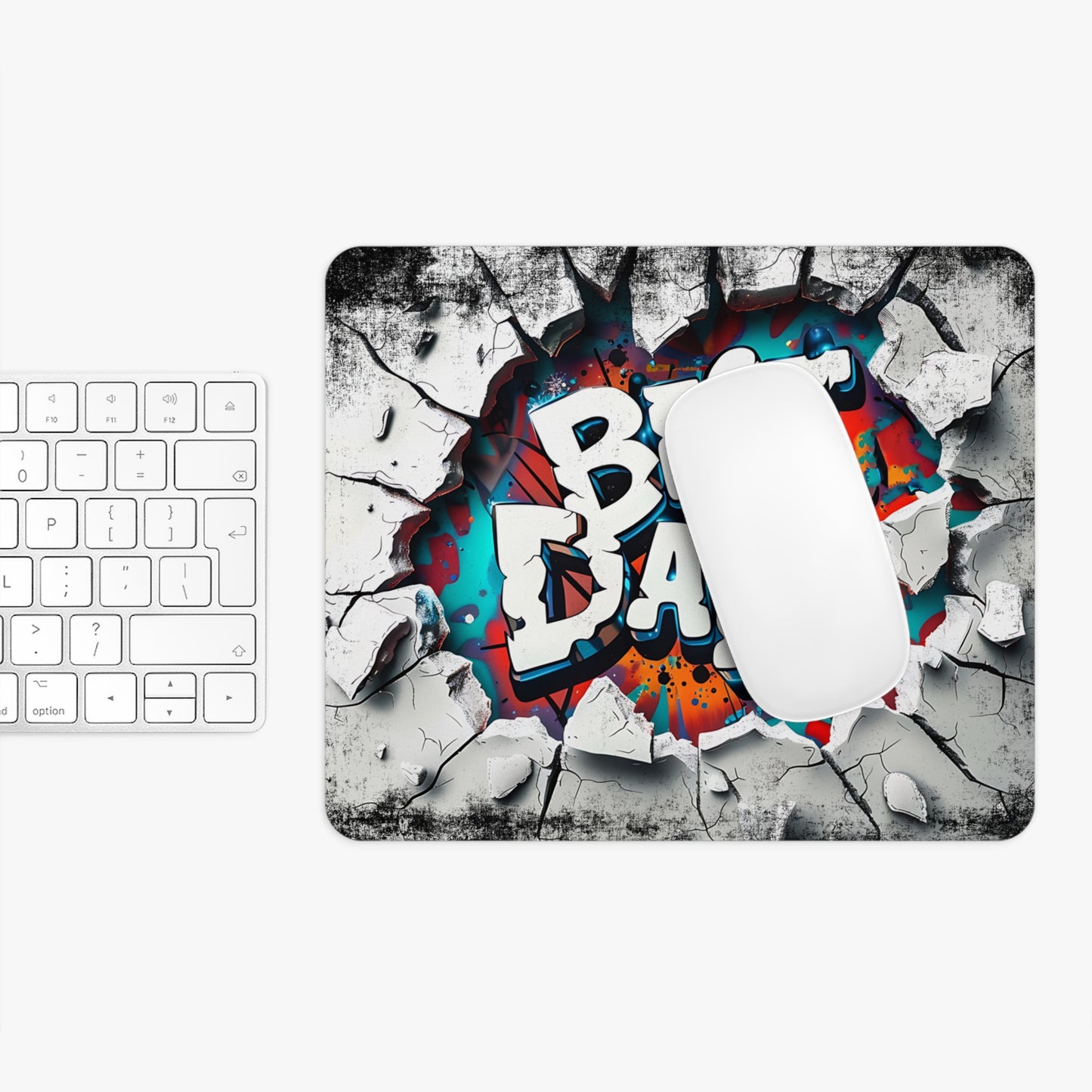 Colorful 'Best Dad' Desk Mouse Pad | Unique Gift for Father's Day, Home Office, Gaming, Desk Accessories, Dad Gift