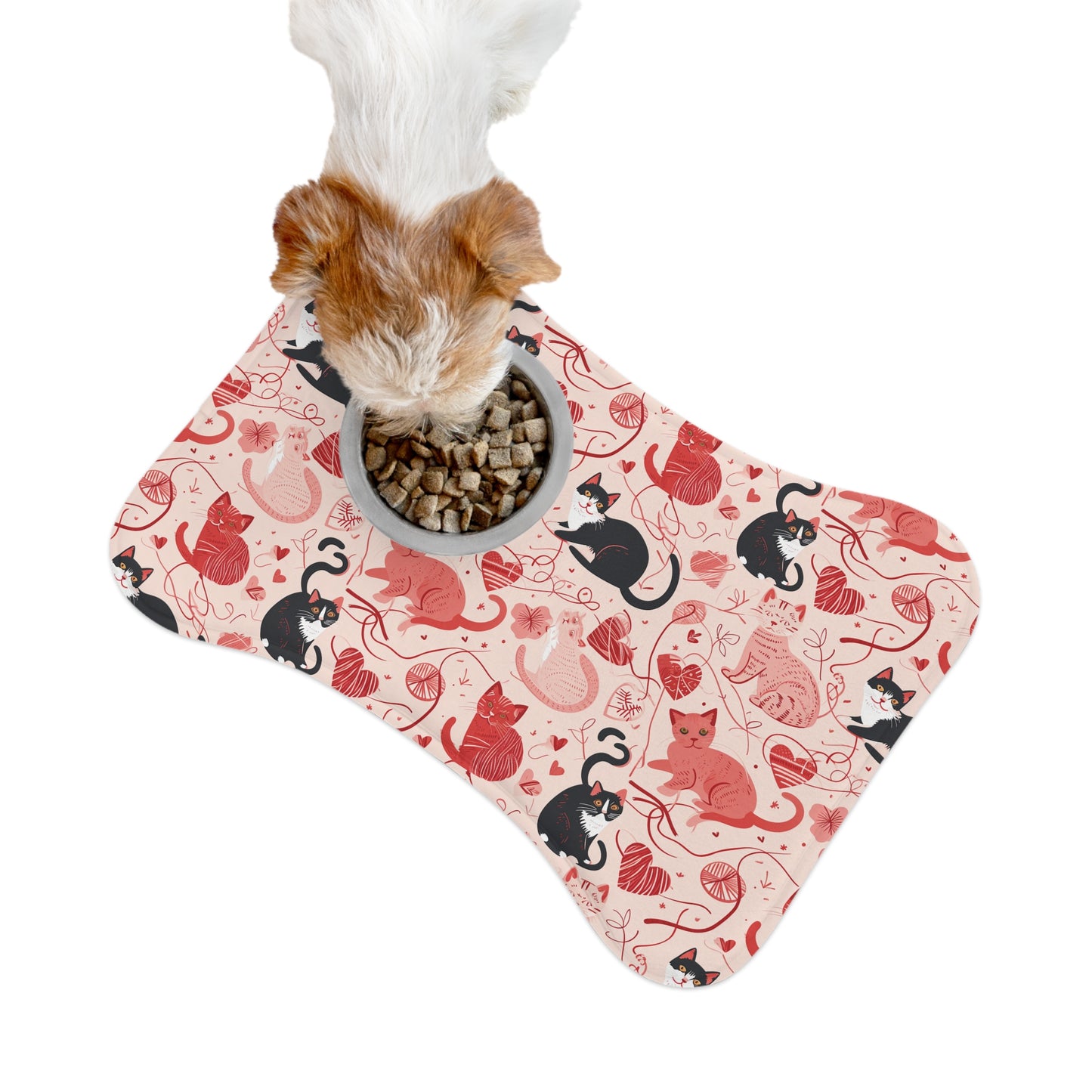 Cute Cat Design Pet Feeding Mats, Animal Lover Gifts, Dog Bowl Mat, Cat Food Dish, Pet Accessories for Home Decor