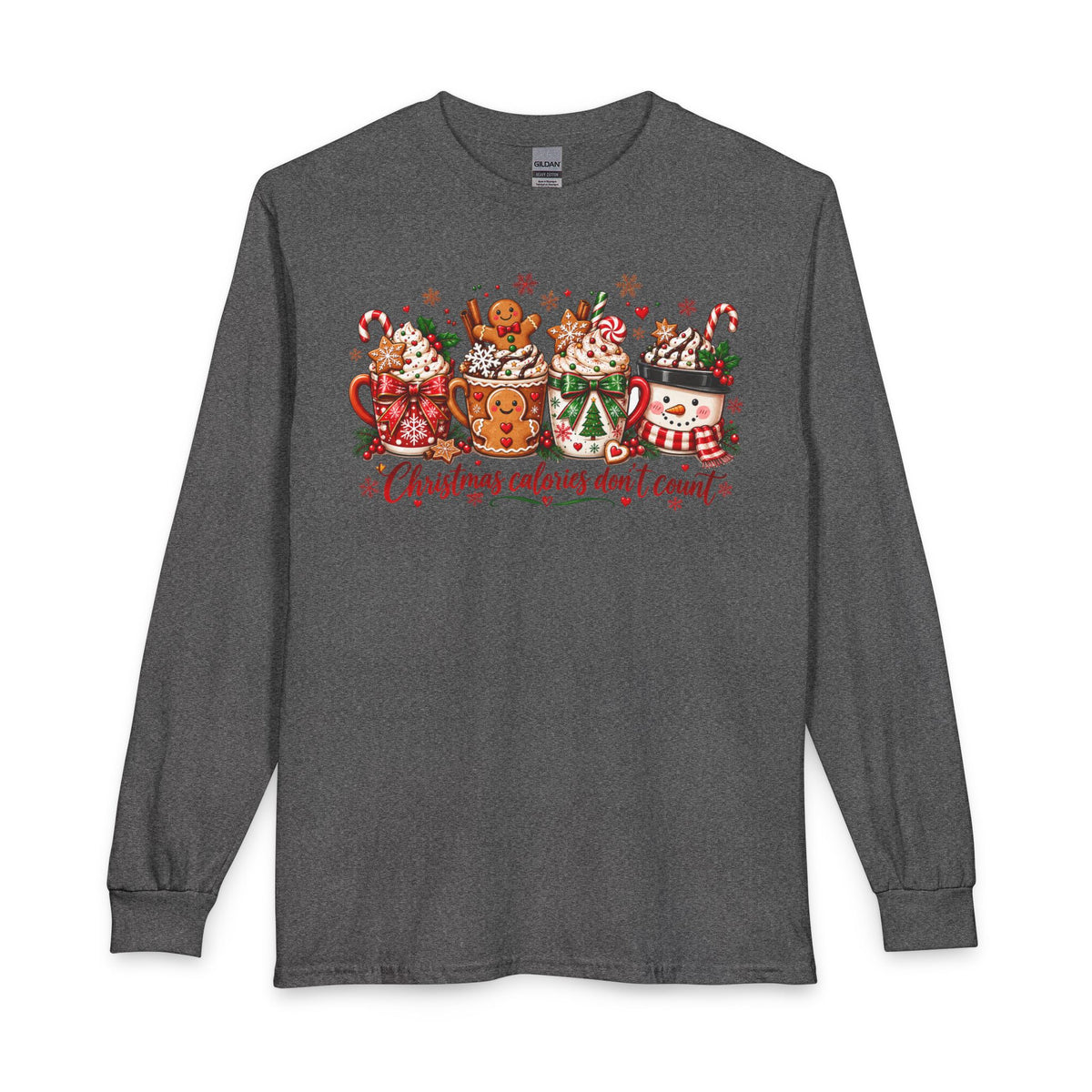 Christmas Cheer Long Sleeve T-Shirt – Festive Holiday Candy Cane Design