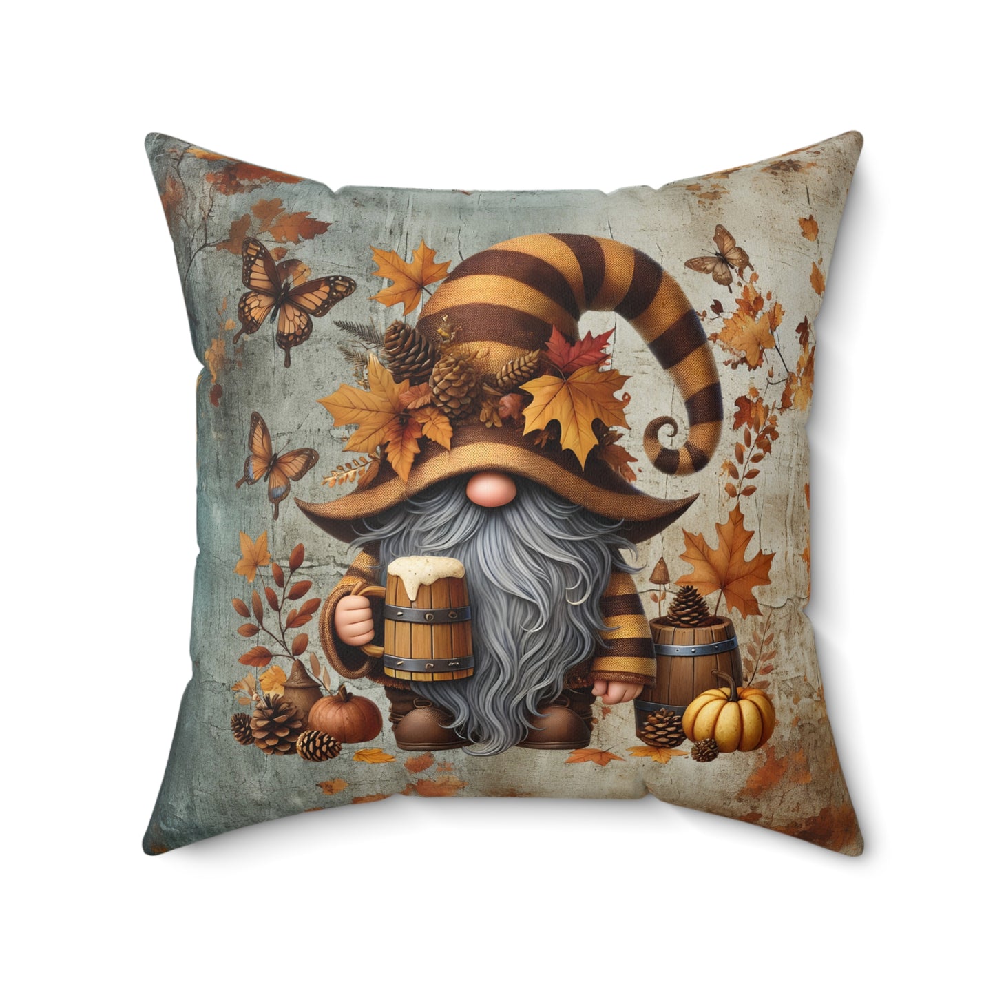 Autumn Gnome Pillow, Cozy Fall Home Decor, Harvest Cushion, Thanksgiving Decoration, Halloween Accent, Seasonal Gift