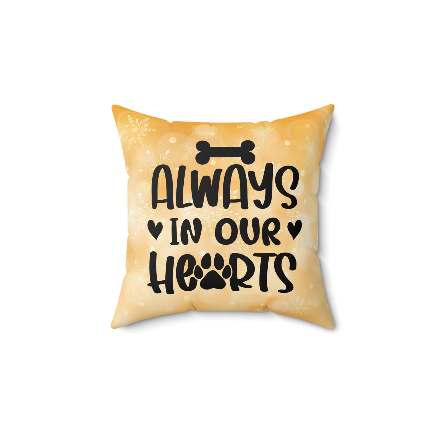 Pet Theme Decor Spun Polyester Square Pillow, Animal Lovers, Pet Lover's Decor,  Beautiful Accent for Home or Office, Gift Idea for Any Occasion