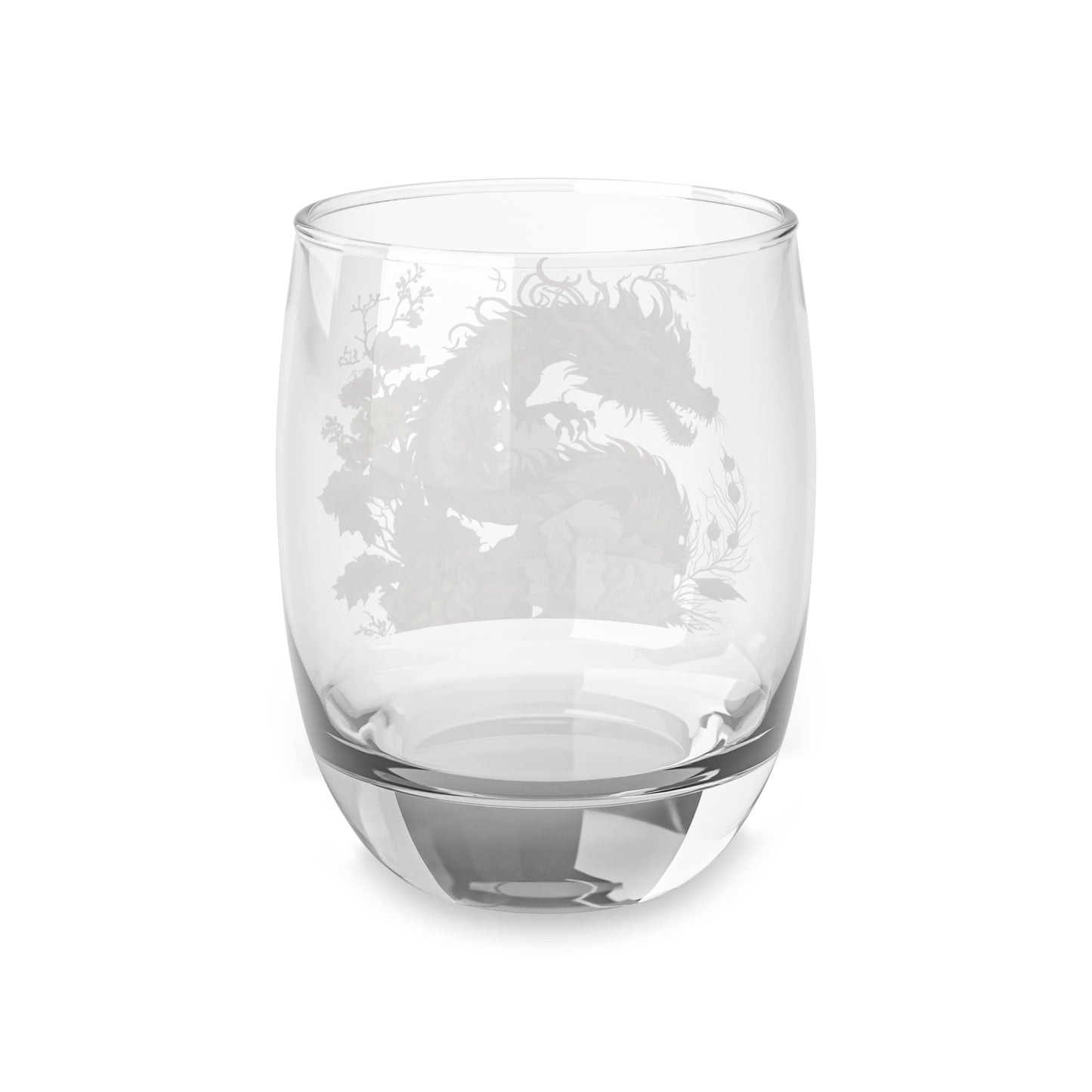 Dragon Floral Whiskey Glass 6oz – Vintage Asian-Inspired Barware Gift