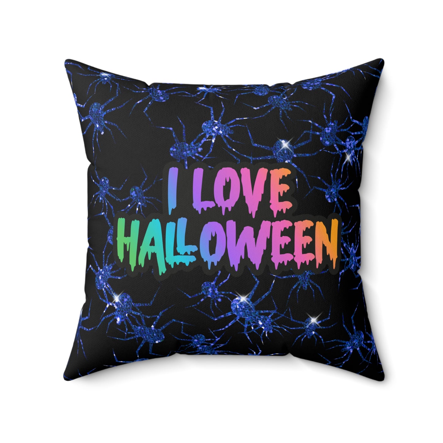 Halloween Throw Pillow, I Love Halloween Decor, Spun Polyester Cushion, Festive Home Accent, Spooky Gift Idea, Fall Celebration