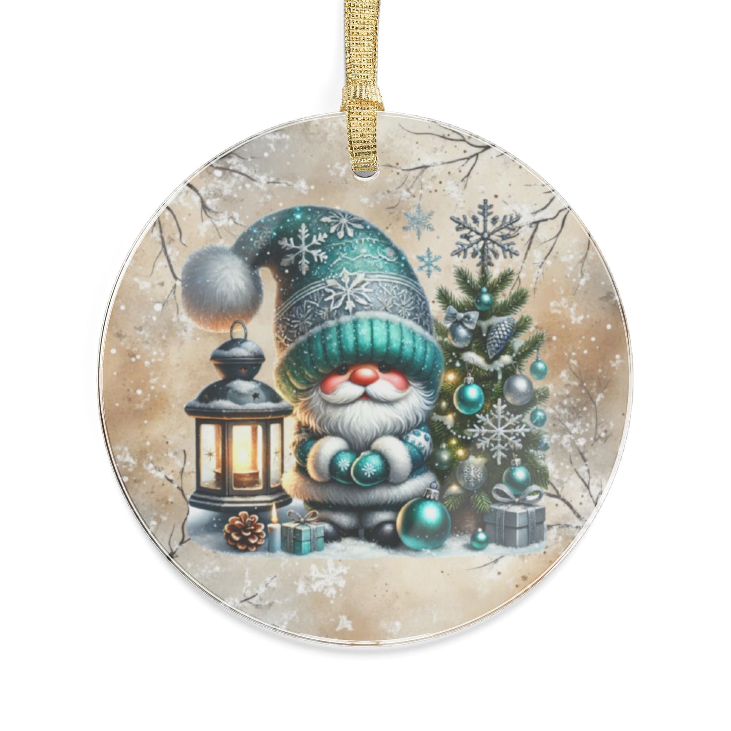 Holiday Decor - Santa Gnome Christmas Acrylic Ornaments