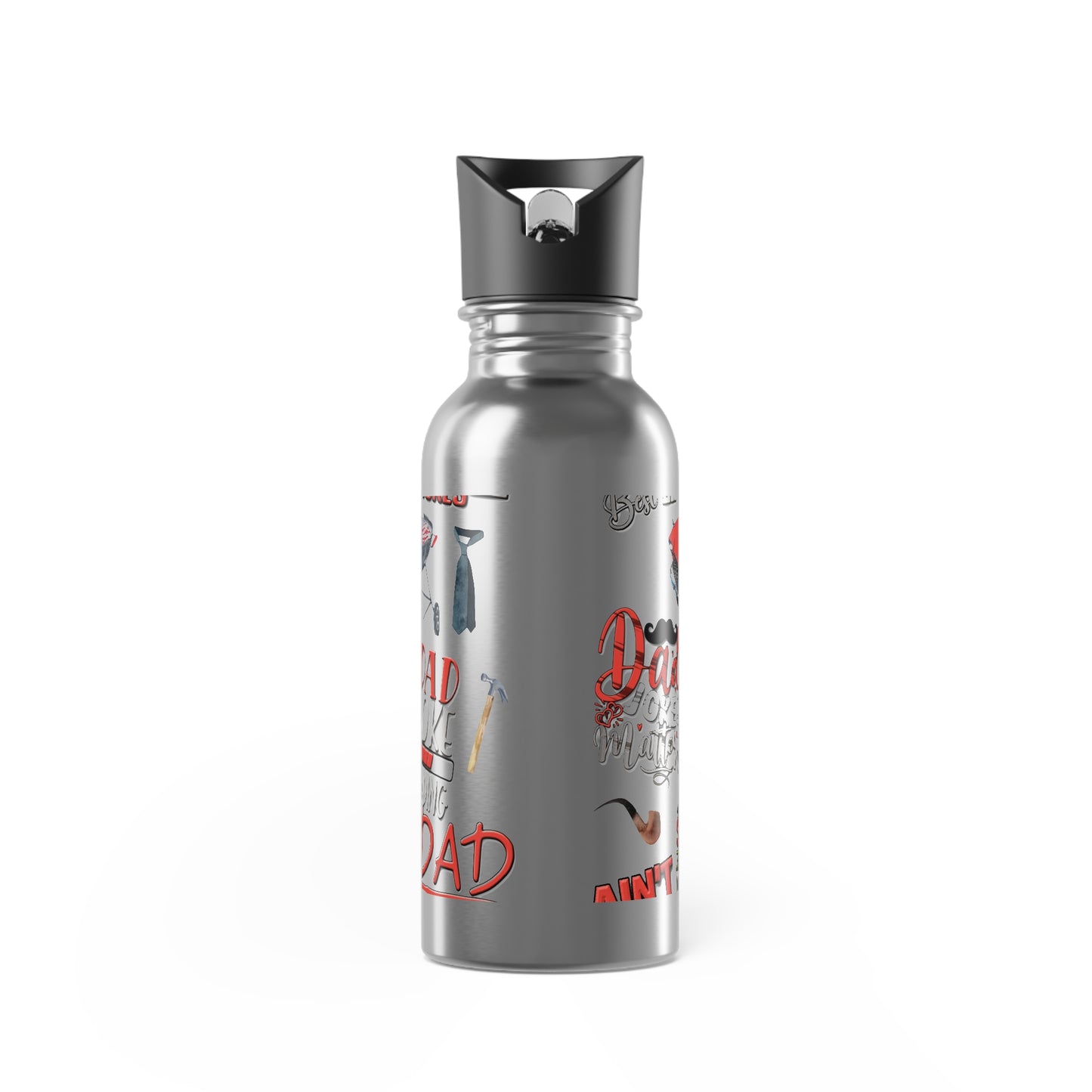 Dad Jokes Stainless Steel Water Bottle With Straw, 20oz, Dad Humor, Great Gift Idea for Birthdays or Any Occasion for Dads, Husbands, Uncles and Grandpas