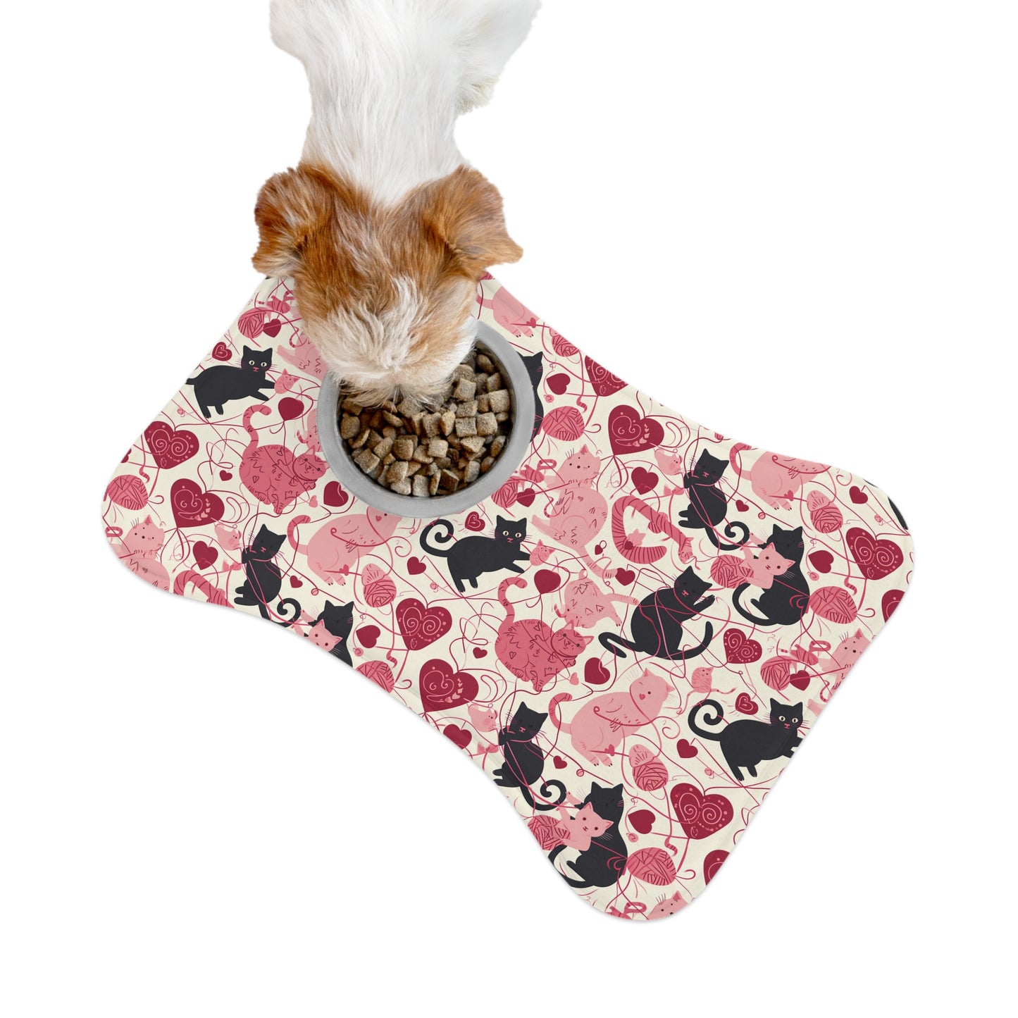 Cute Cat and Dog Feeding Mat, Pet Feeding Mats, Playful Design, Ideal for Cats and Dogs, Pet Lovers, Home Decor, Gift Idea