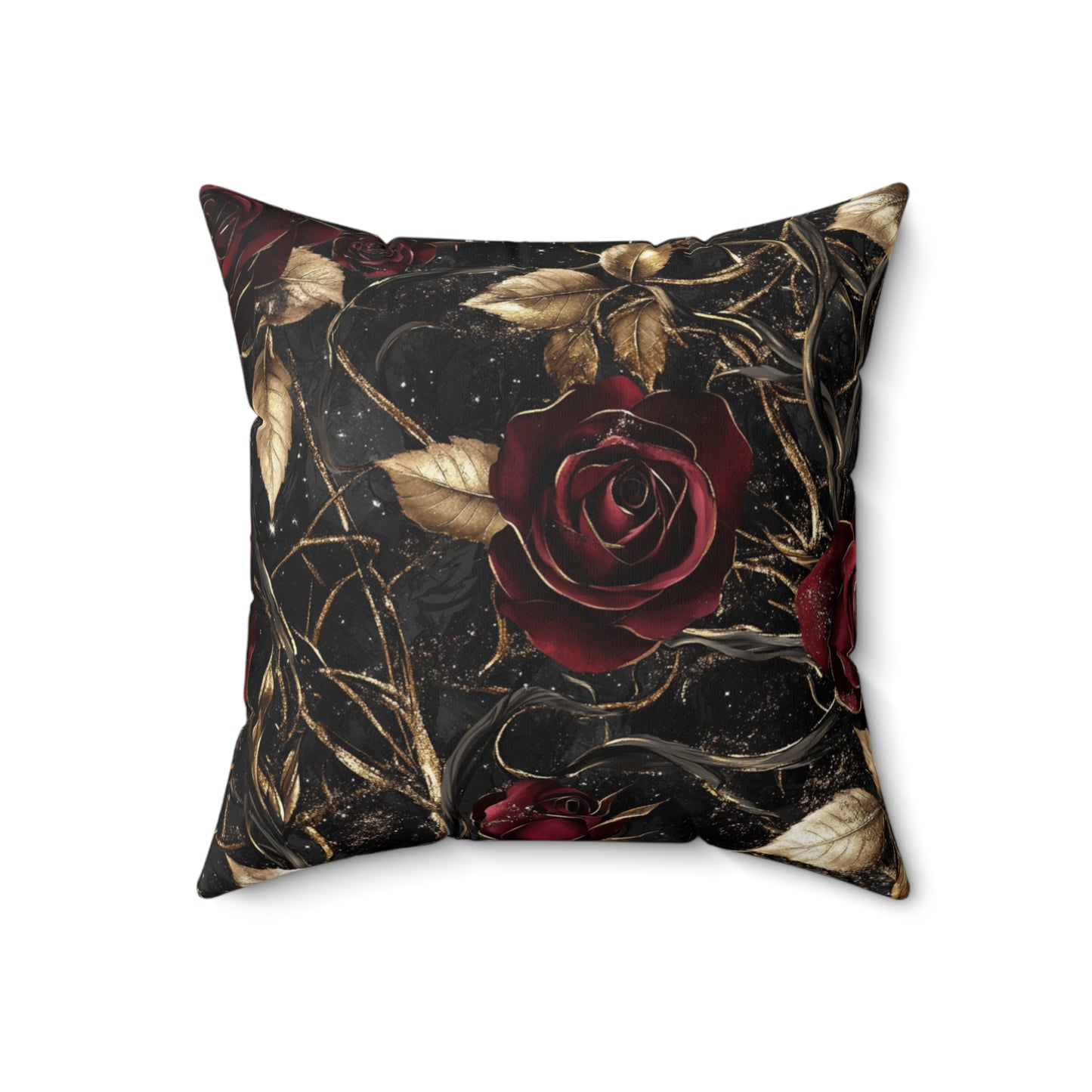 Elegant Gothic Floral Pillow, Decorative Cushion, Home Decor, Gift for Her, Living Room Styling, Halloween Decor, Valentine's Day Decoration