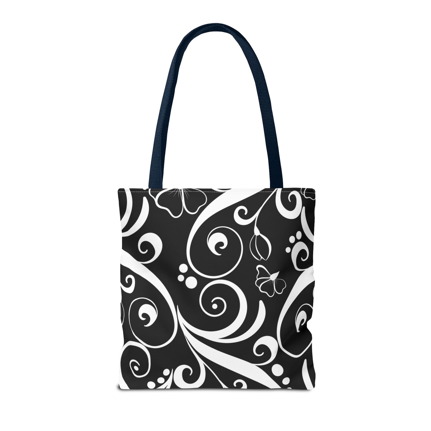 Fashionable Black and White Pattern Tote Bag (AOP), Stylish, Great Gift Idea for Birthdays, Holidays, Any Occasion for Anyone