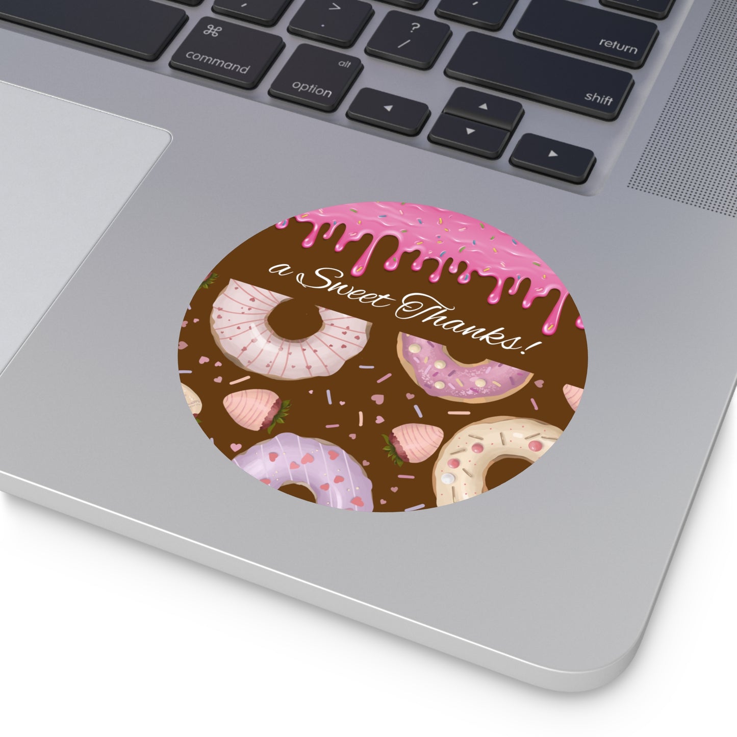 Custom Delightful Donut Vinyl Stickers, Sweet Thank You Labels, Party Favors, Custom Stickers for Gifts, Cute Decor for Celebrations, Goody bags