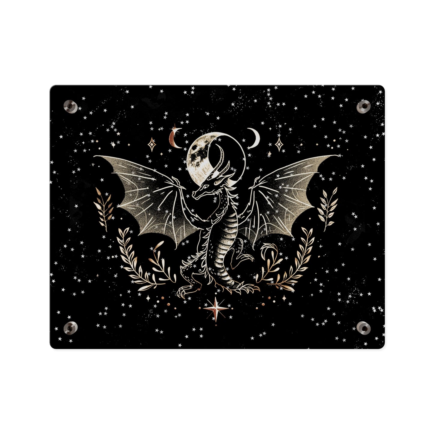 Mystical Dragon Acrylic Wall Art Panel - Celestial Home Decor