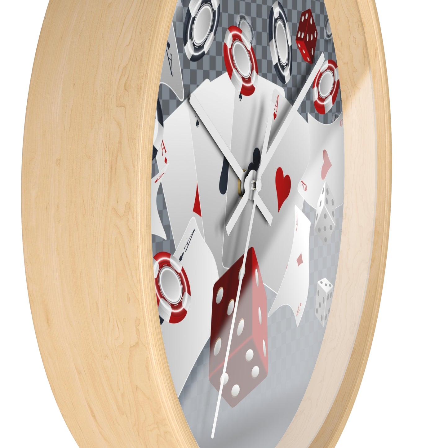 Poker Wall Clock - Game Room Man Cave Decor Gift