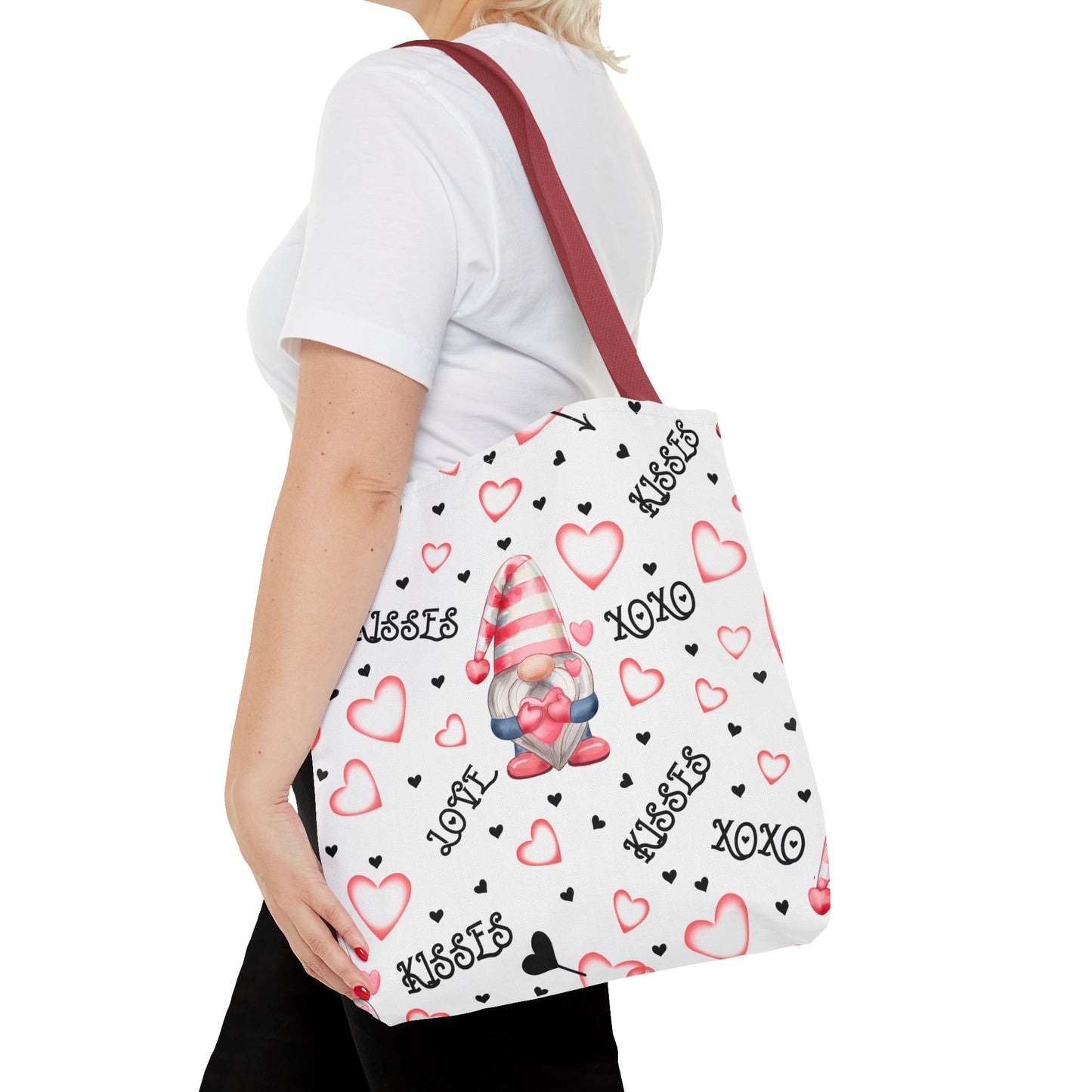 Romantic Love Gnome Tote Bag - Whimsical Valentine Gift for Gnome Lovers