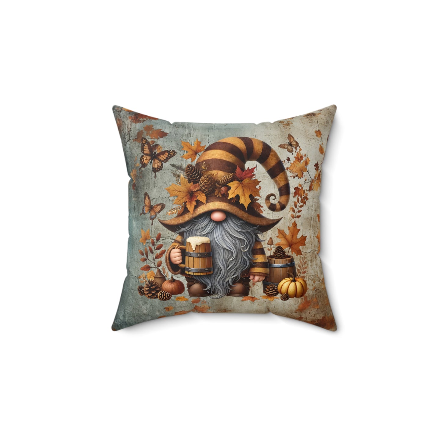 Autumn Gnome Pillow, Cozy Fall Home Decor, Harvest Cushion, Thanksgiving Decoration, Halloween Accent, Seasonal Gift