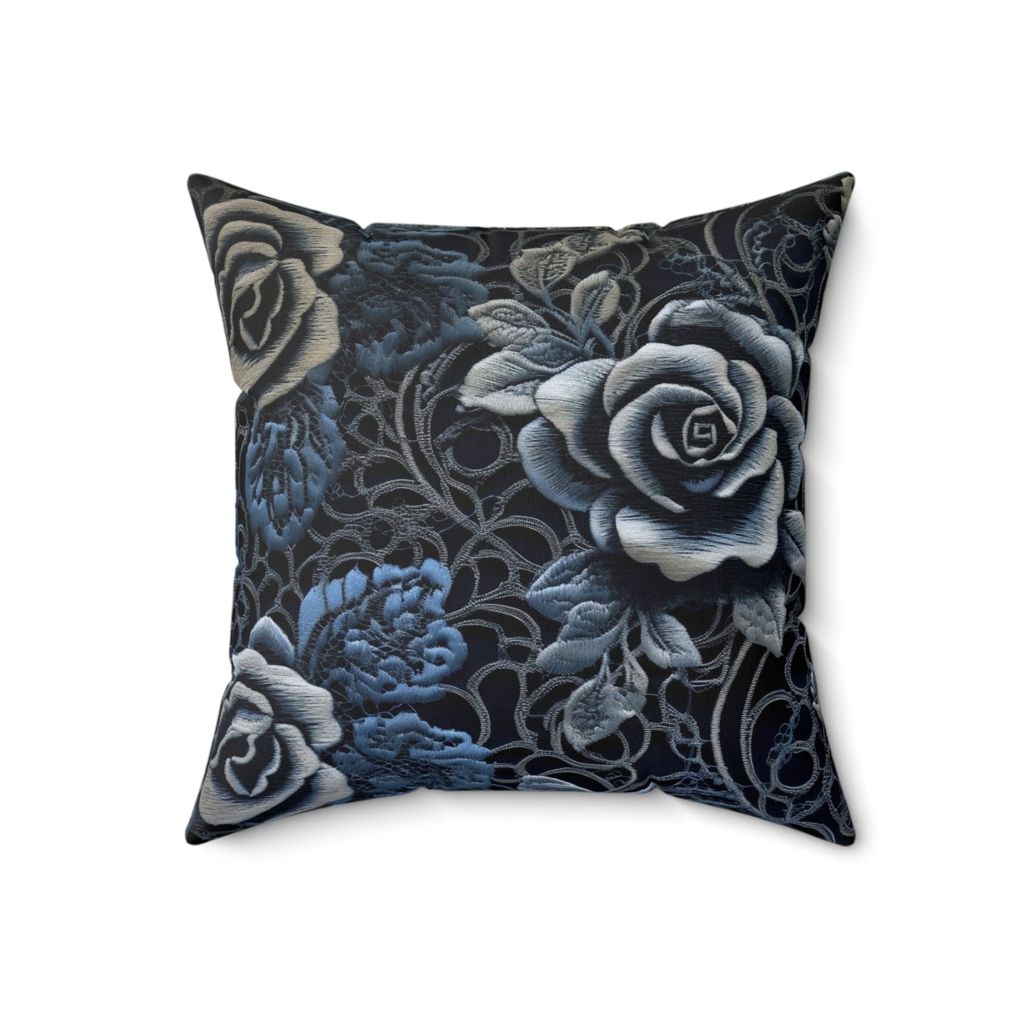 Elegant Gothic Floral Throw Pillow, Home Decor Accent Pillow, Couch Cushion, Gift for Her, Living Room Decor