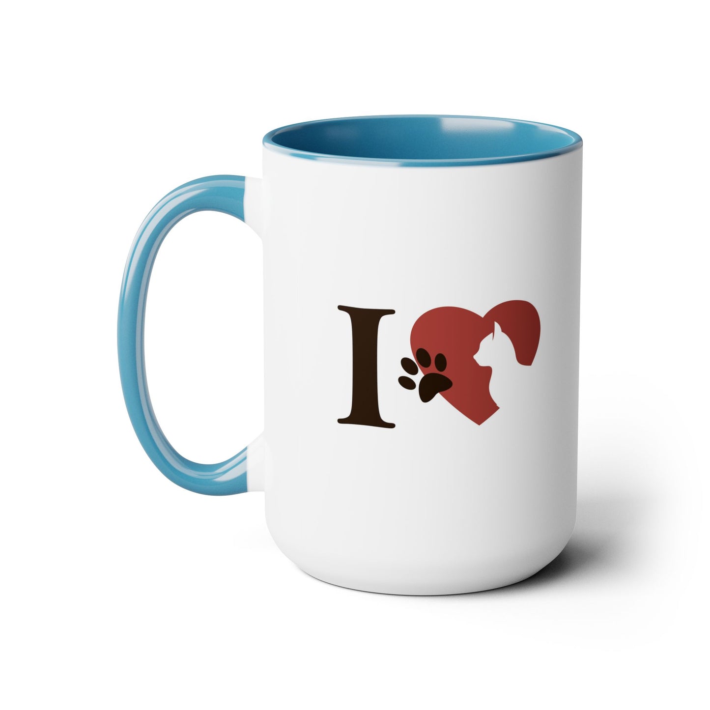 Pet Cat Theme Two-Tone Coffee Mugs, 15oz, Animal Lovers,  Cat Lover Quote, Pet Lovers, Coffee, Tea, Hot Chocolate Lovers, Gift Idea for Any Occasion