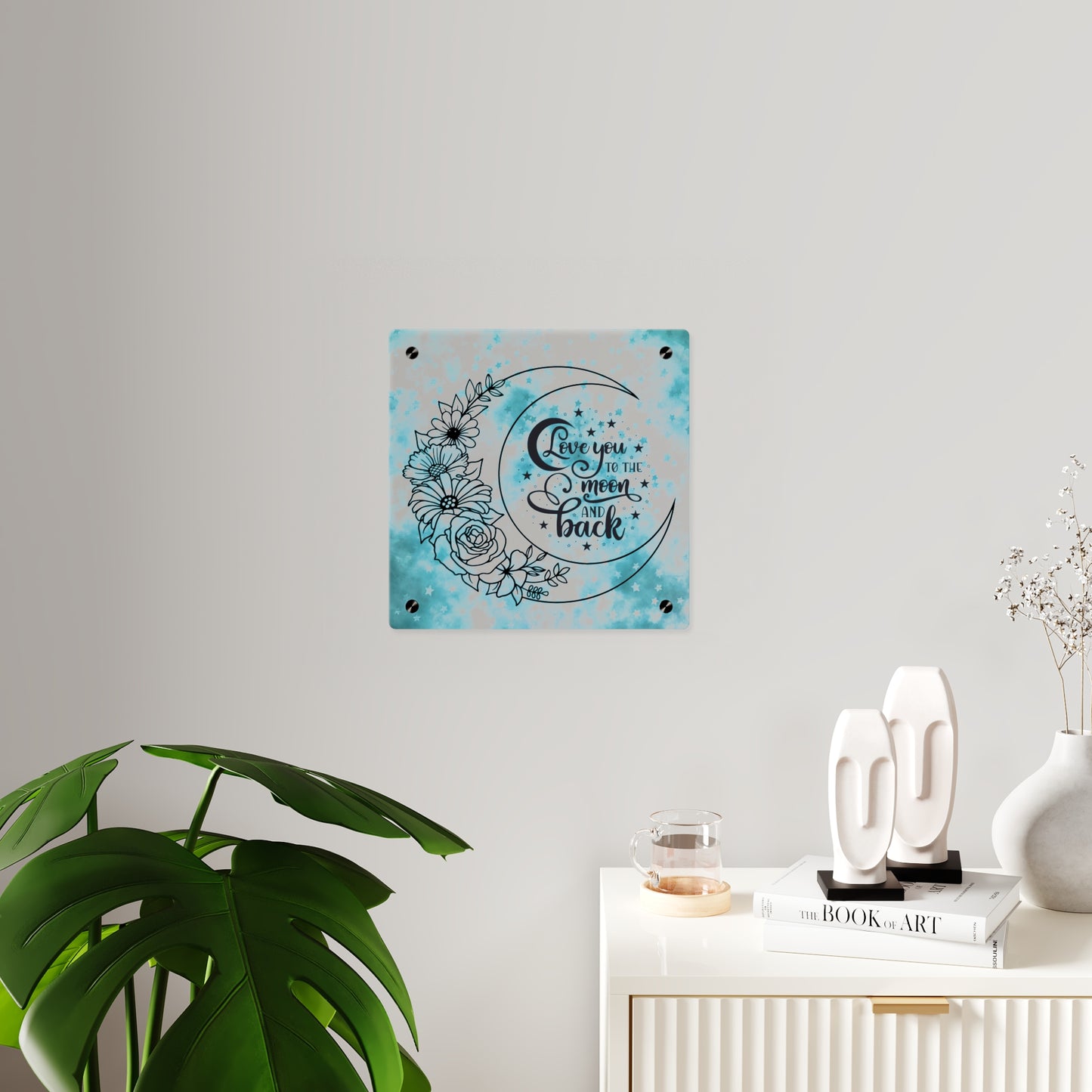 Starry Love You To The Moon And Back Acrylic Wall Art Panel, Beautiful Decor for Any Room, Accent for Any Room, Great Gift Idea for Any Occasion